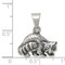Sterling Silver Antiqued Racoon Charm Pendant Jewelry 14mm x 19mm